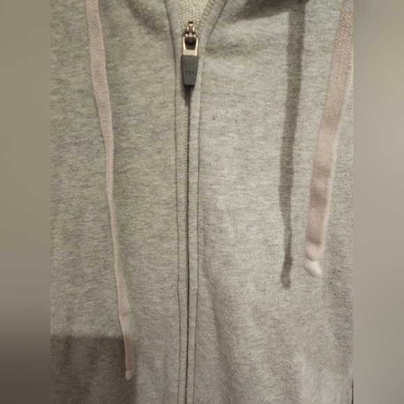 Theory Gray Zip Up Sweatshirt Size Petite - Picture 3 of 4